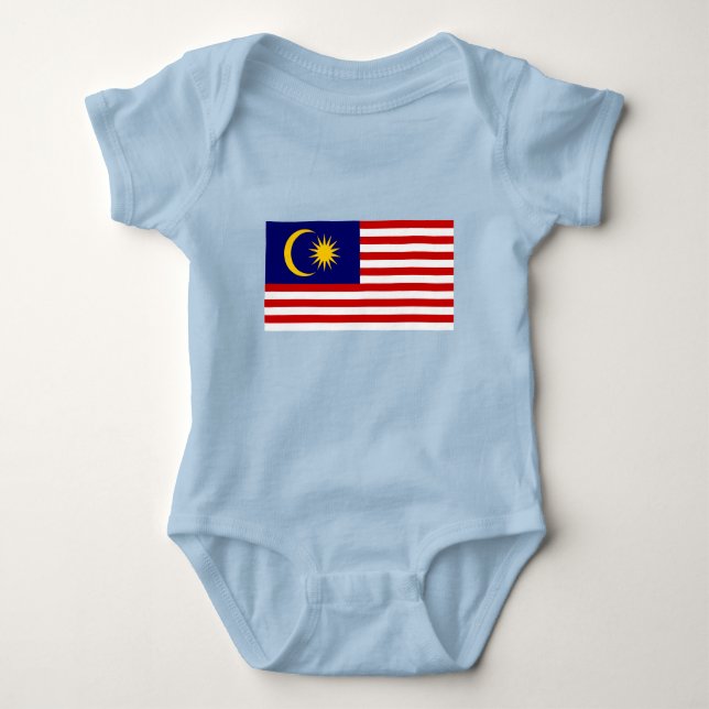 Malaysia Flagga T Shirt (Framsida)