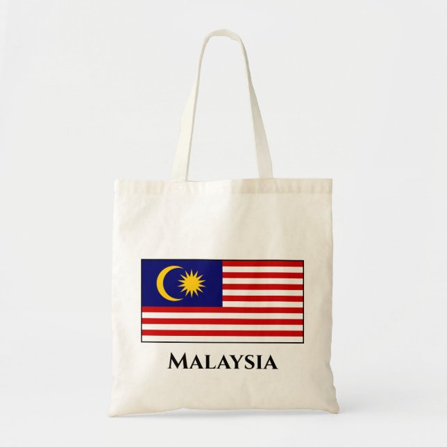 Malaysia Flagga Tote Bag Tygkasse (Framsidan)