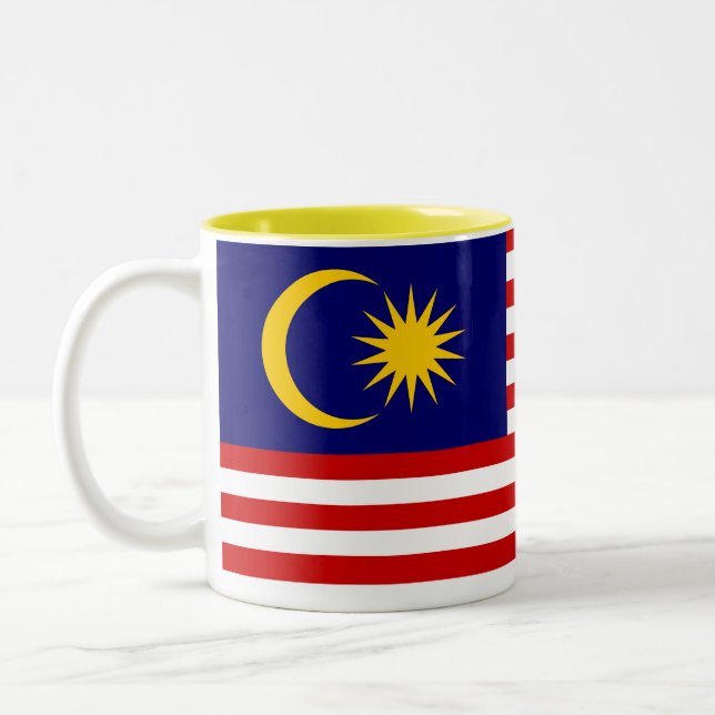 Malaysia Flagga Två-Tonad Mugg (Vänster)