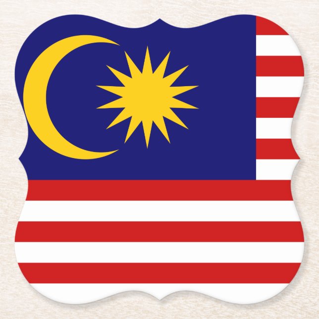 Malaysia Flagga Underlägg Papper (Framsida)