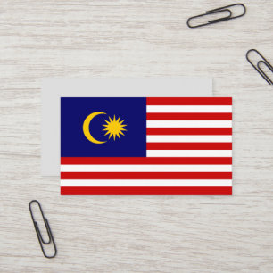 Malaysia flagga visitkort