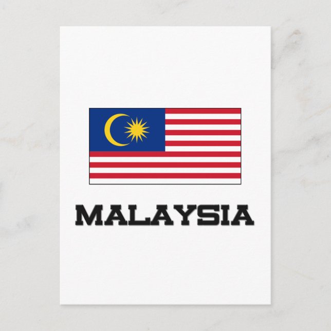 Malaysia Flagga Vykort (Framsida)