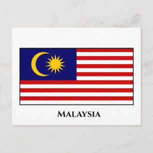 Malaysia Flagga Vykort