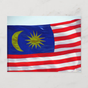 malaysia flagga vykort