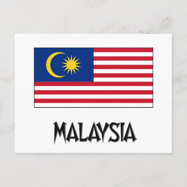 Malaysia Flagga Vykort (Framsida)