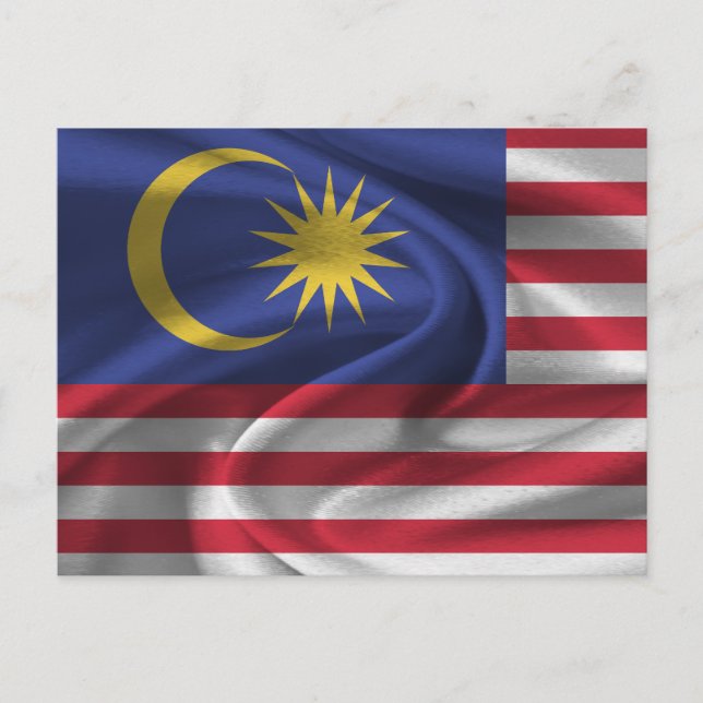 Malaysia Flagga Vykort (Framsida)