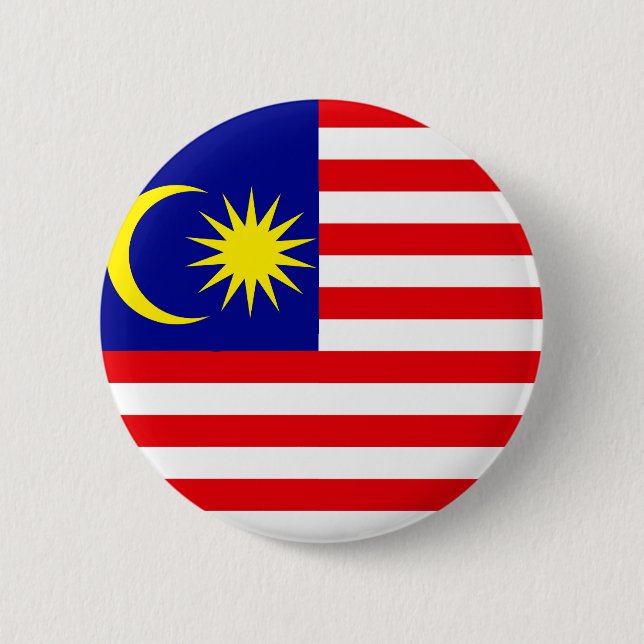 Malaysia högkvalitativ flagga knapp (Framsida)