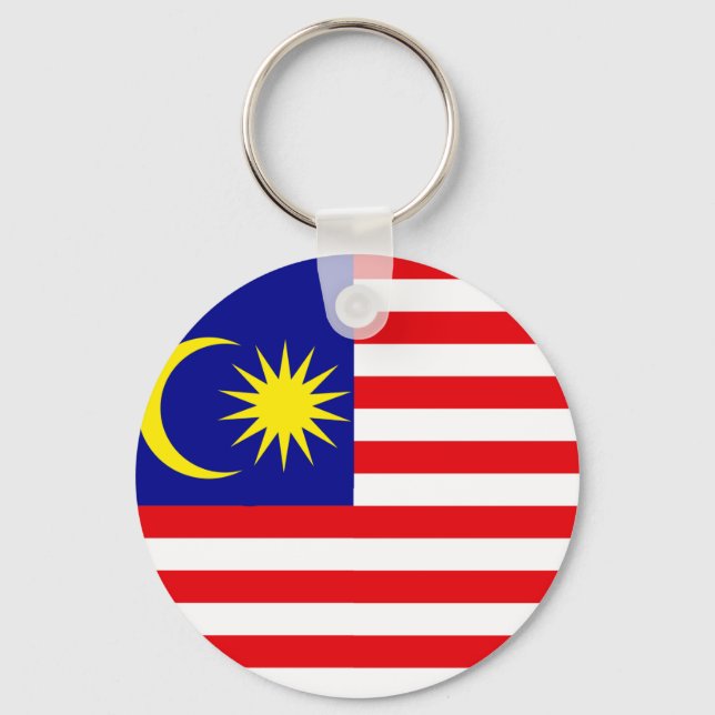 Malaysia Högkvalitativ Flagga Nyckelring (Framsida)