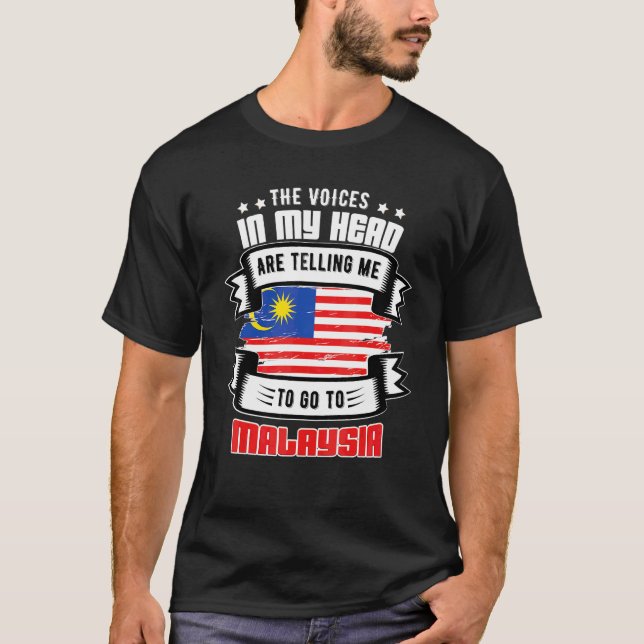 Malaysia I Mitt Huvud T Shirt (Framsida)