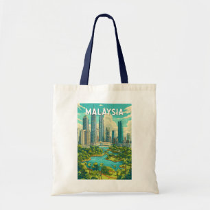 Malaysia Illustration Resa Konst Vintage Tygkasse