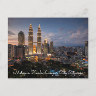 Malaysia Kuala Lumpur City Cityscape Postcards Vykort