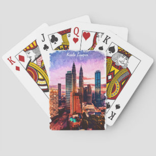 Malaysia Kuala Lumpur Skyline Casinokort