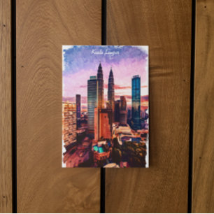 Malaysia Kuala Lumpur Skyline Vykort