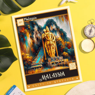 Malaysia Måla Vintage Vykort