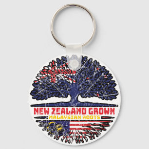 Malaysia Malaysian New Zealander Nya Zeeland Träd Nyckelring