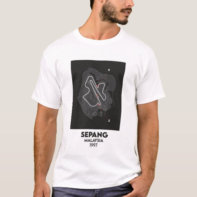Malaysia MotoGP Sepang-krets karta T Shirt (Framsida)