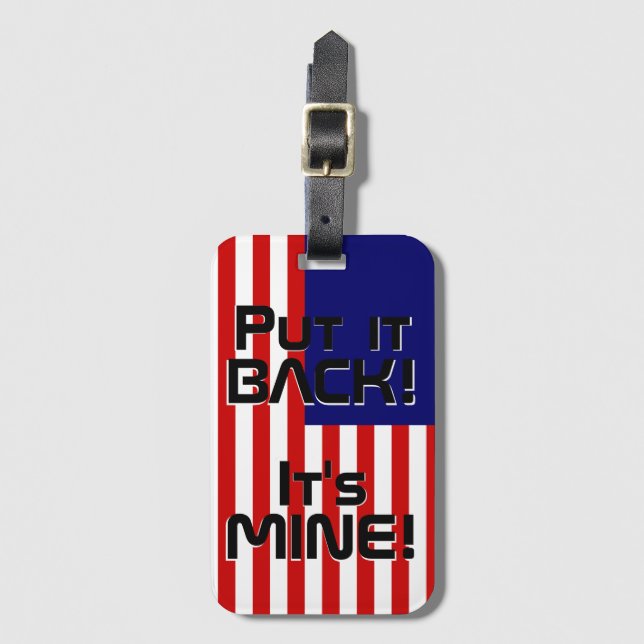 Malaysia National Flagga Funny Patriotic Bagagebricka (Framsida vertikal)