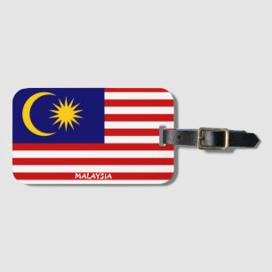 Malaysia National Flagga Patriotic Bagagebricka