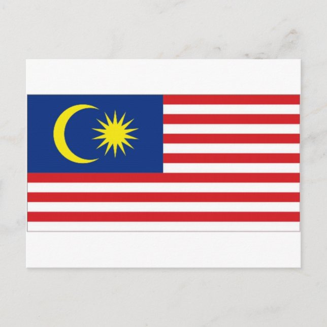 Malaysia National Flagga Vykort (Framsida)