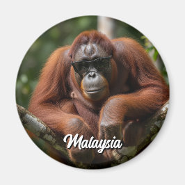 Malaysia Orangutan med solglasögon Magnet