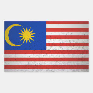 Malaysia Rektangulärt Klistermärke