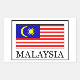 Malaysia Rektangulärt Klistermärke
