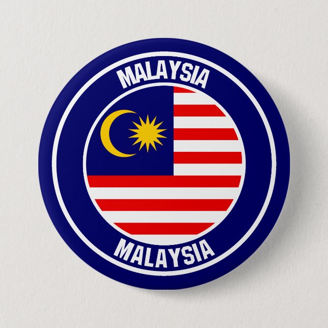 Malaysia Round Emblem Knapp (Framsida)