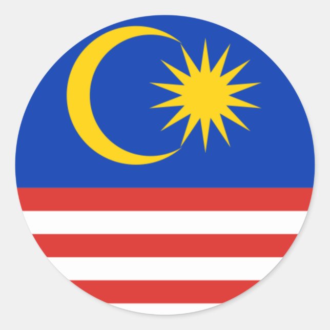 malaysia runt klistermärke (Framsida)