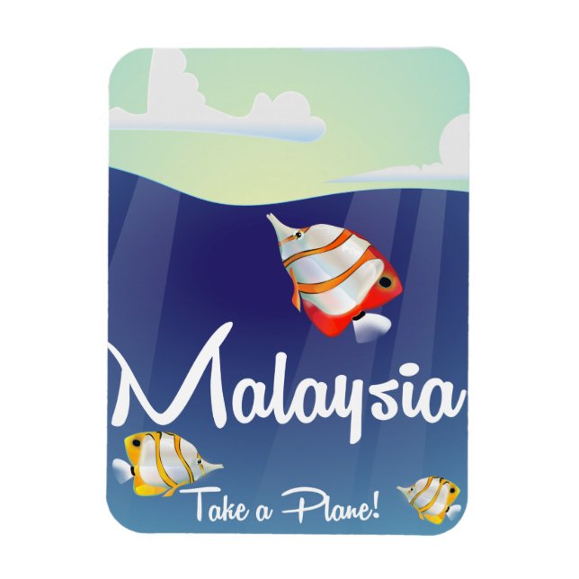 Malaysia seriefigur reseinformation affisch magnet (Vertikal)