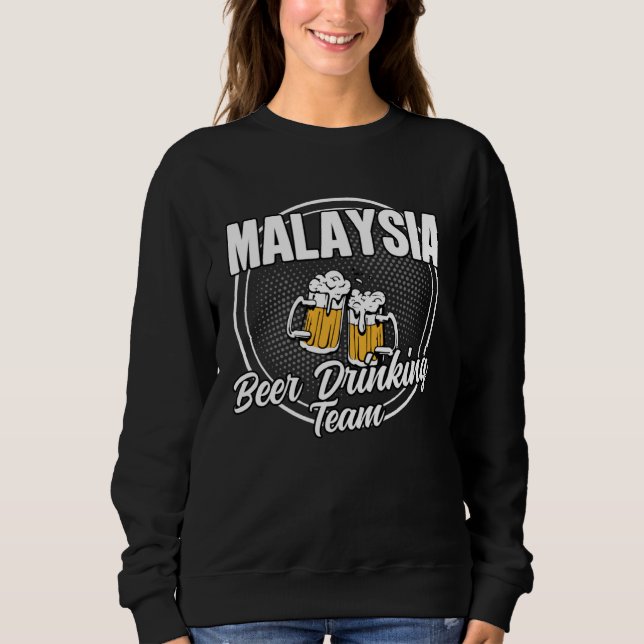 Malaysia Squad Ale  Malaysian Beer Drinking Team T Shirt (Framsida)