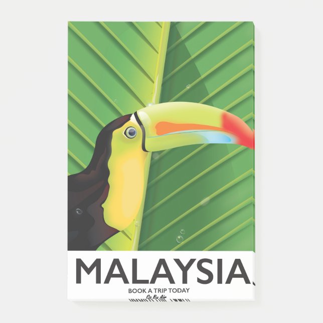Malaysia Toucan resemålning affisch Post-it Block (Framsida)