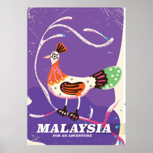 Malaysia vintage resor poster