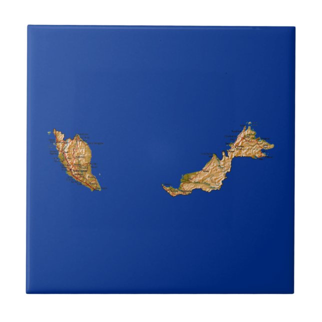 Malaysiakarta Kakelplatta (Framsidan)