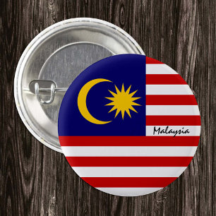 Malaysiaknapp, patriotisk Malaysia Flagga mode Knapp