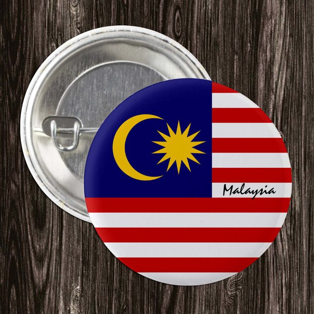 Malaysiaknapp, patriotisk Malaysia Flagga mode Knapp (Skapare uppladdad)