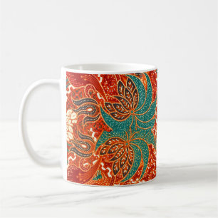 Malaysian Batik: Snygg Art Mönster. Kaffemugg