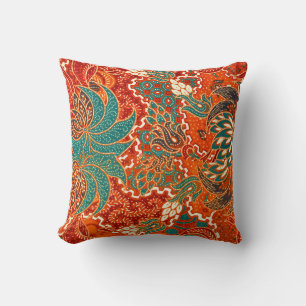Malaysian Batik: Snygg Art Mönster. Kudde