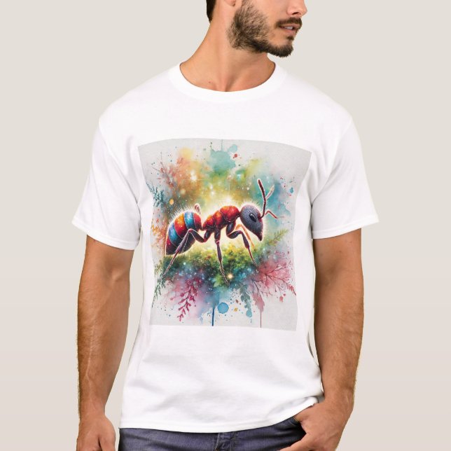 Malaysian exploding ant 221024AREF132 - Watercolor T Shirt (Framsida)