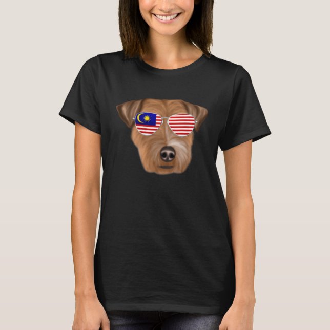 Malaysian Flag Russell Terrier Dog Malaysia Pocket T Shirt (Framsida)