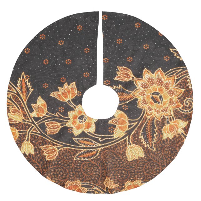 Malaysian indonsian Batik Art Beauty Julgransmatta Borstad Polyester (Framsidan)