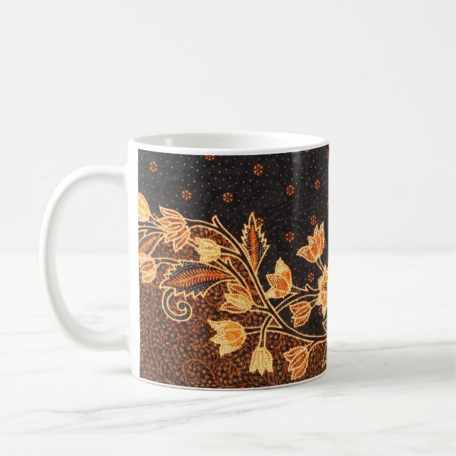 Malaysian indonsian Batik Art Beauty Kaffemugg (Vänster)