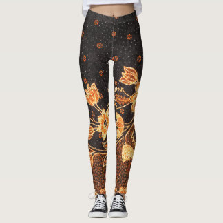 Malaysian indonsian Batik Art Beauty Leggings