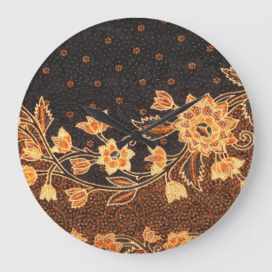 Malaysian indonsian Batik Art Beauty Stor Klocka