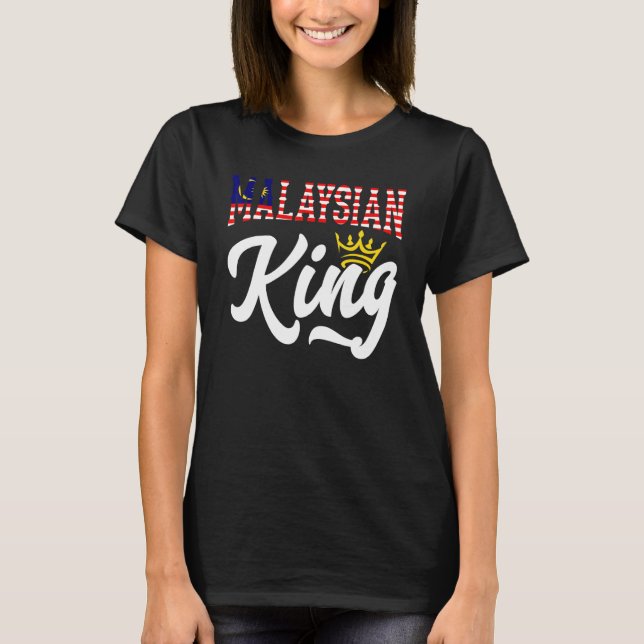 Malaysian King Malaysia Malaysian Malaysia Flag_1 T Shirt (Framsida)