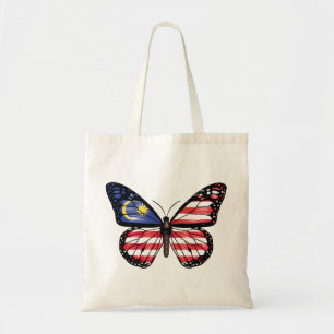 Malaysias butterfly monarch flagga tygkasse