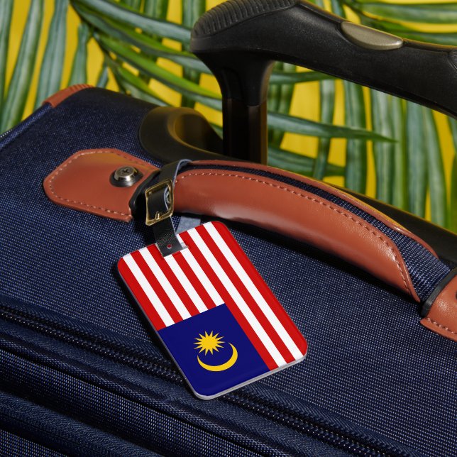 Malaysias flagga bagagebricka (Framsida Insitu 1)