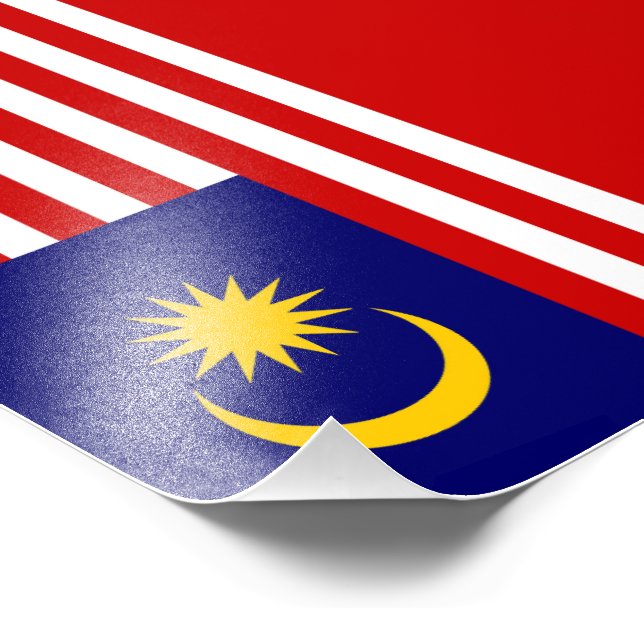 Malaysias flagga fototryck (Hörn)