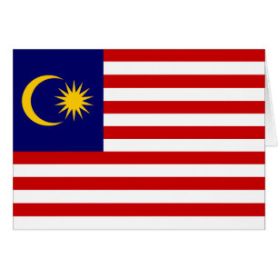 Malaysias flagga hälsningskort