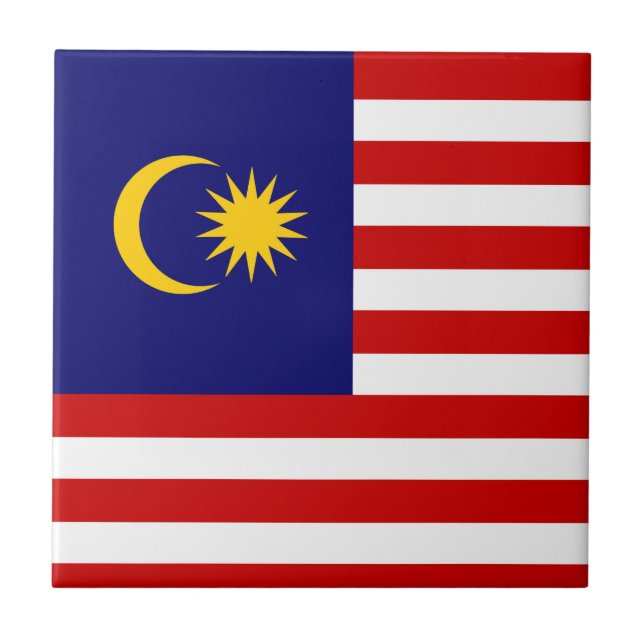 Malaysias flagga kakelplatta (Framsidan)
