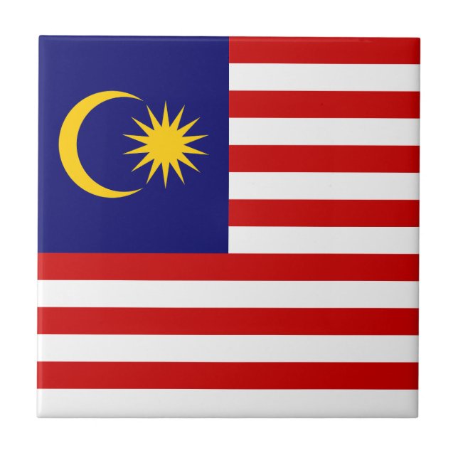 Malaysias flagga kakelplatta (Framsidan)